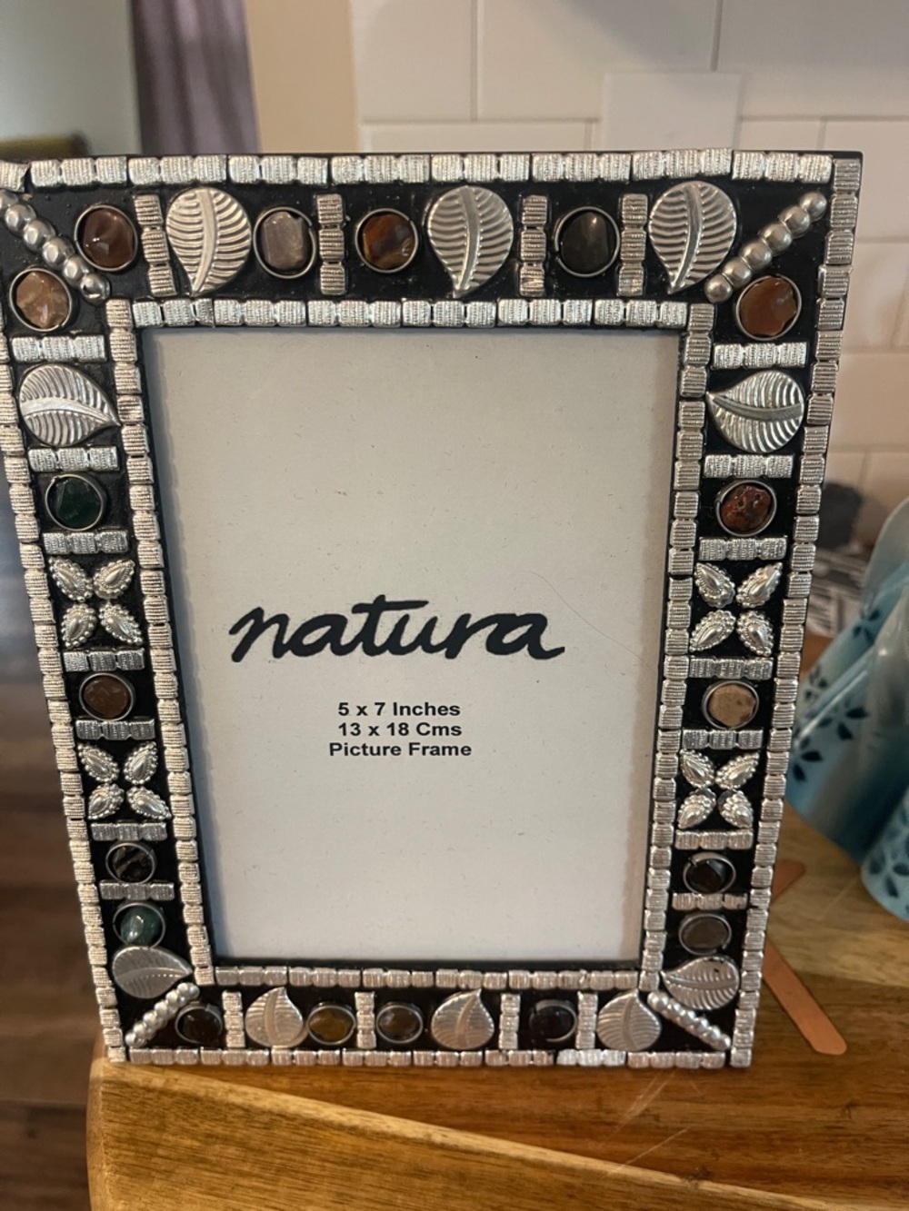 Silver and Black Decorative Picture Frame - 5x7